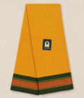 Yellow & Light Yellow Narayanpet Cotton Saree with Green & Red Zari Border