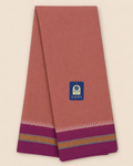 Peach Narayanpet Cotton Saree with Purple Border & White-Purple Pallu