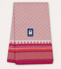 Baby Pink Puttapaka Ikkat Eri Silk Saree with Pink Zari