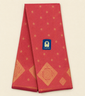 Pink Tissue Gadwal Silk Saree with Gold Zari Buttis & Motif Pallu