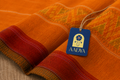 Puttapaka Ikat Sico Saree in Mustard Yellow with Geometric Floral Motifs