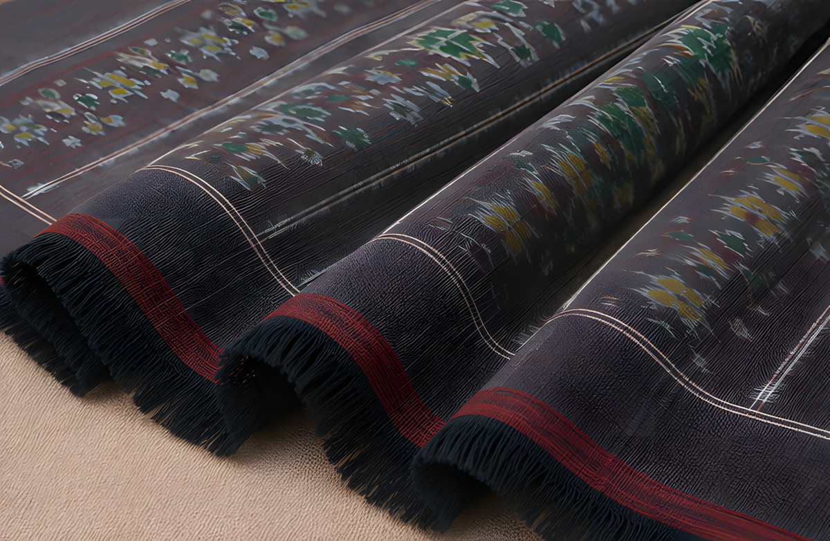 Soft Lavender Puttapaka Ikat Sico Saree with Peacock Green Border