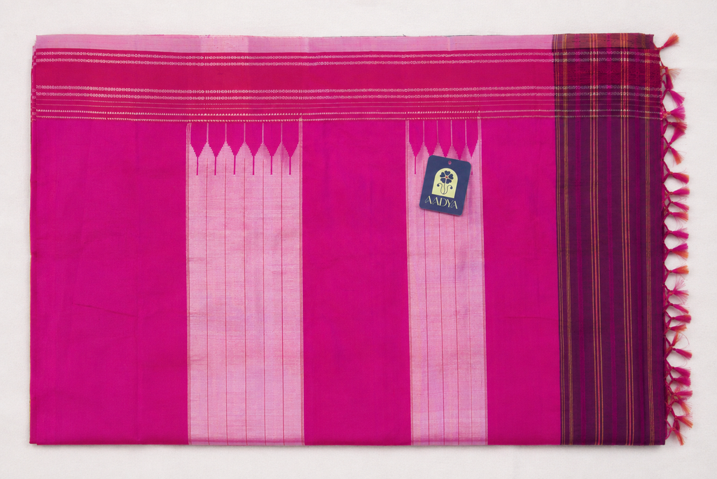 Ilkal Cotton Saree in Magenta with Pink Gayathri Border