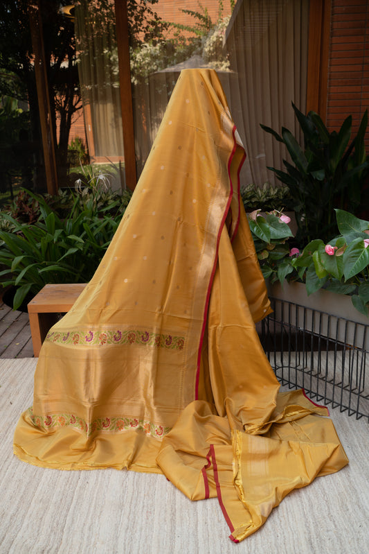 YELLOW BANARAS SAREE