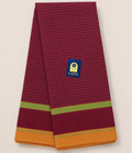 Rani Pink Narayanpet Cotton Saree with Yellow Border & Checked Pallu
